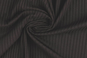 Breiter Rippenjersey, schwarz, 0,5 m